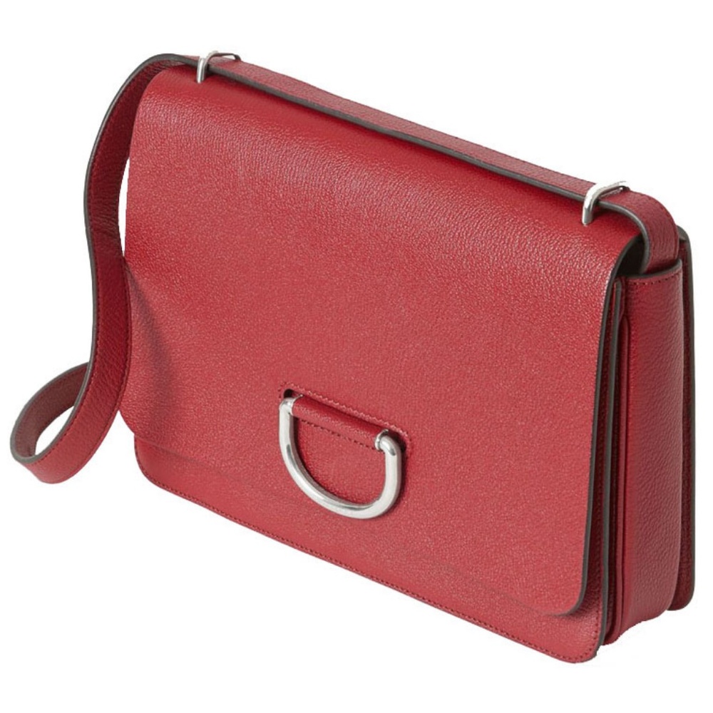 Burberry Medium Leather Red D-Ring Bag - Picture 2 of 5